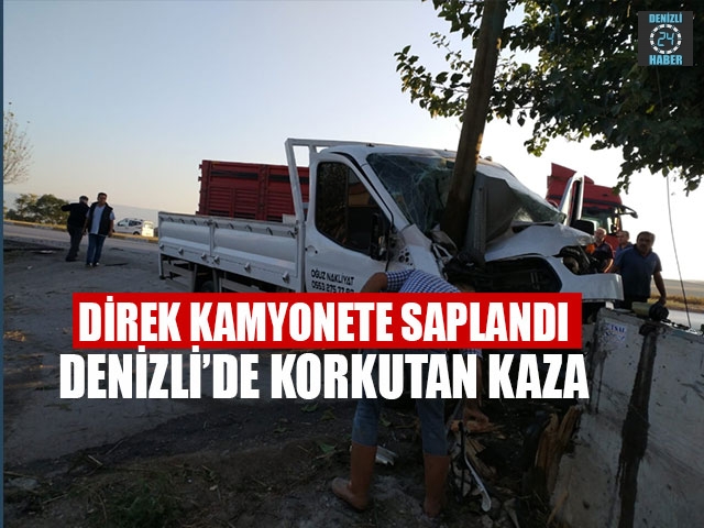 Direk Kamyonete Saplandı