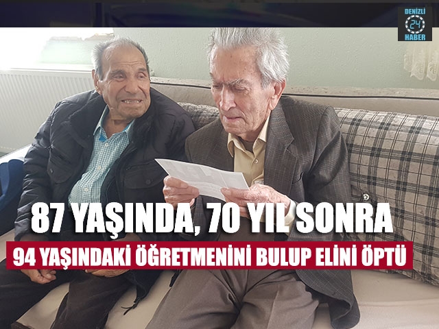 87 Yaşında, 70 Yıl Sonra 94 Yaşındaki Öğretmenini Bulup Elini Öptü