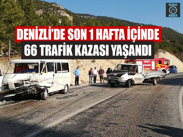 Denizli’de Son 1 Hafta İçinde 66 Trafik Kazası Yaşandı