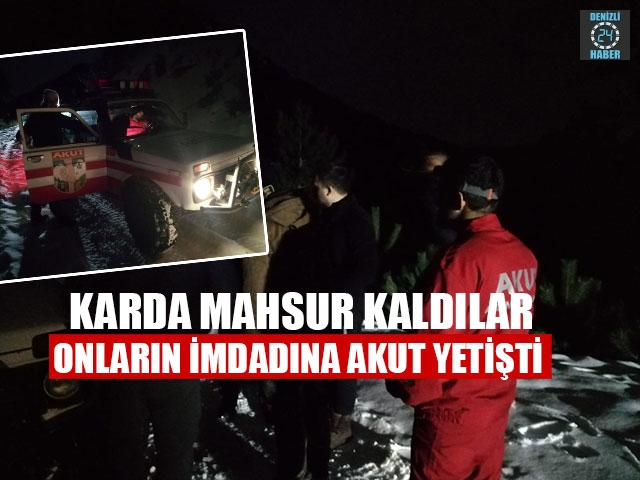 Karda Mahsur Kaldılar Onların İmdadına Akut Yetişti