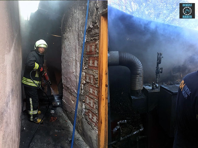 Muğla Menteşe’deki kazan dairesindeki  yangın korkuttu