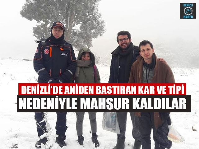 Denizli’de Aniden Bastıran Kar Ve Tipi Nedeniyle Mahsur Kaldılar