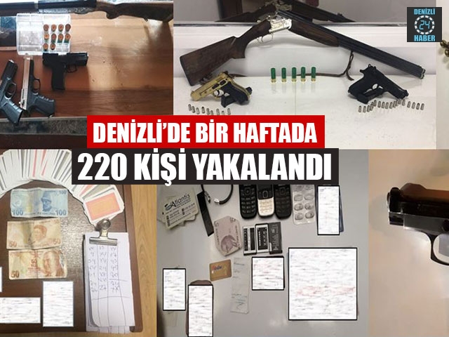 Denizli’de Bir Haftada 220 Kişi Yakalandı