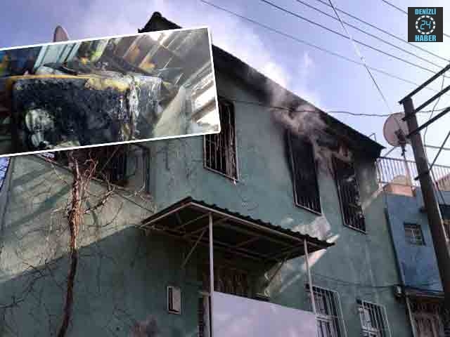 İzmir Konak’ta bir evin çatısında yangın çıktı