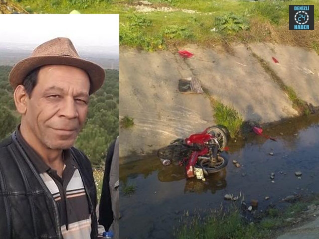 Manisa Salihli’de motosiklet dereye uçtu Celal Demir öldü