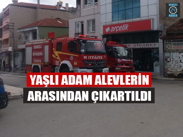 Yaşlı Adam Alevlerin Arasından Çıkartıldı