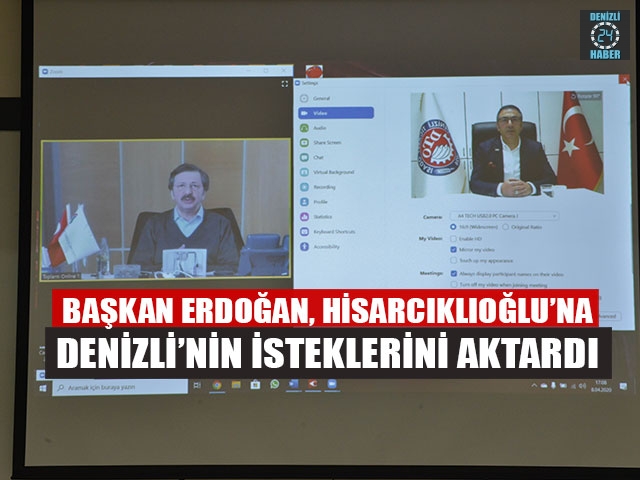 Başkan Erdoğan, Hisarcıklıoğlu’na Denizli’nin İsteklerini Aktardı