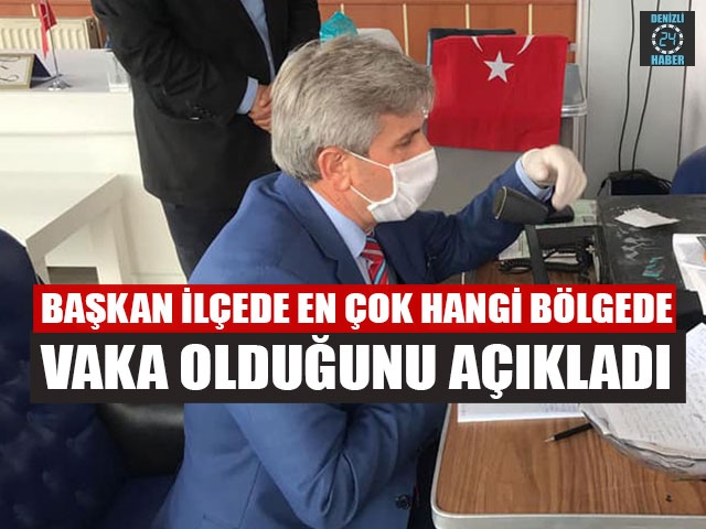 Başkan İlçede En Çok Hangi Bölgede Vaka Olduğunu Açıkladı