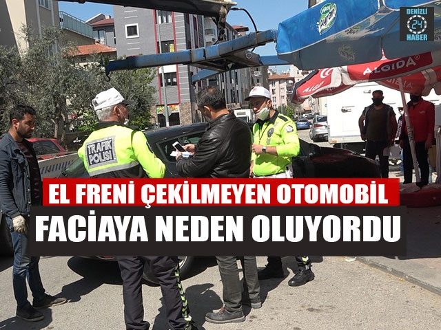 El Freni Çekilmeyen Otomobil Faciaya Neden Oluyordu   