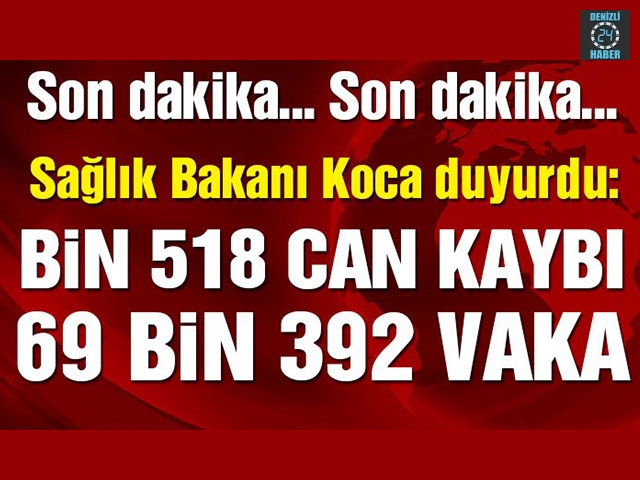 Sağlık Bakanı Fahrettin Koca Koronadan ölenlerin sayısını açıkladı