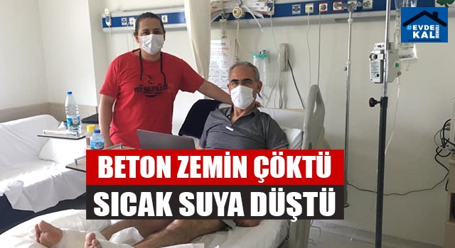 Prof. Dr Halil Kumsar Sarayköy'de bastığı beton zemin çökünce termal suya düştü