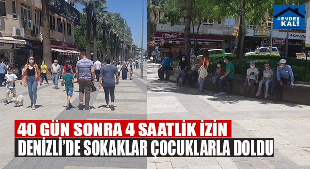 Denizli’de Sokaklar Çocuklarla Doldu