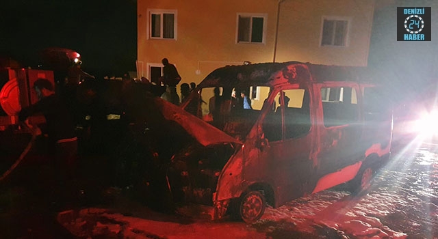 Kütahya Gediz’de yurt yangınında araç ve depo yandı