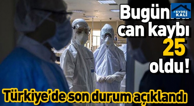 Türkiye'de son 24 saatte 25 can kaybı