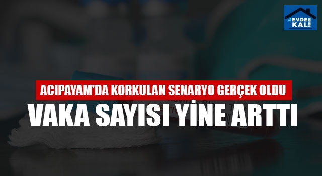 Acıpayam'da Korkulan Senaryo Gerçek Oldu Vaka Sayısı Yine Arttı