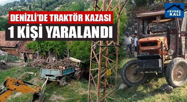 Acıpayam’da traktör kazası 1 yaralı