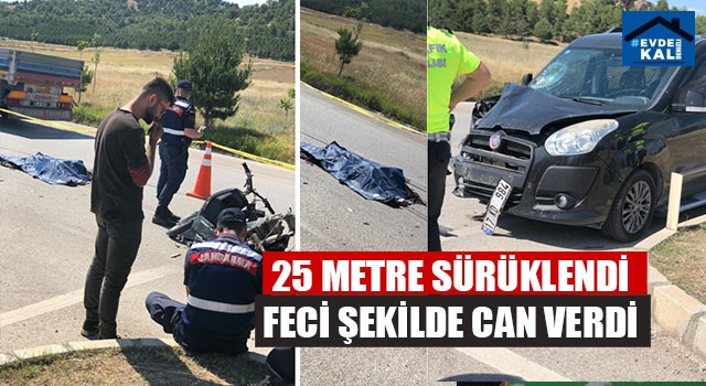 Denizli'de otomobilin çarptığı şarjlı motor sürücüsü hayatını kaybetti