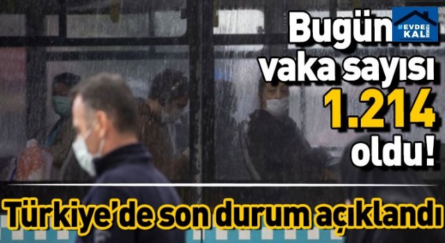 Türkiye'de son 24 saatte 1214 yeni vaka!