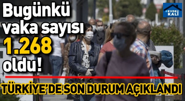 Türkiye'de son 24 saatte 1268 yeni vaka!