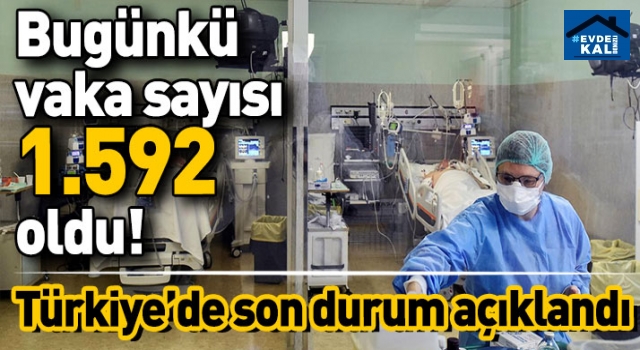 Türkiye'de son 24 saatte 1592 yeni vaka!