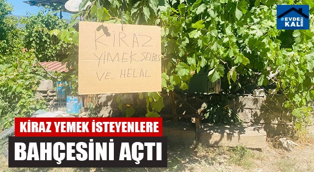 Kiraz Yemek İsteyenlere Bahçesini Açtı