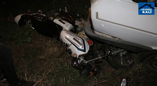 Manisa Kula’da motosiklet ile otomobil çarpıştı 2 yaralı