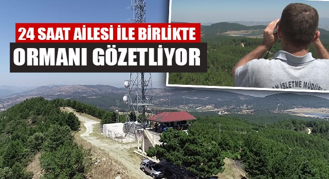24 Saat Ailesi İle Birlikte Ormanı Gözetliyor