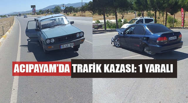 Acıpayam’da Trafik Kazası: 1 Yaralı