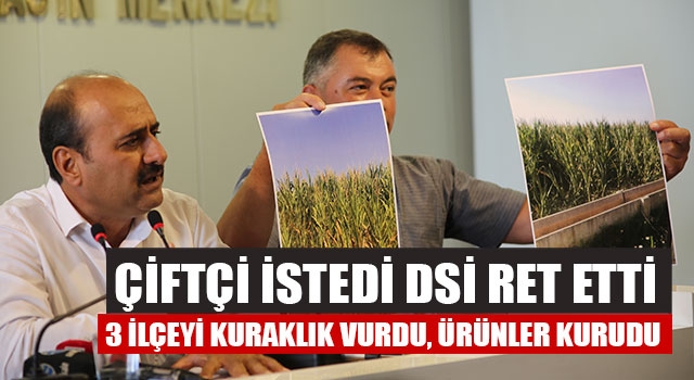 Çiftçi İstedi DSİ Ret Etti 3 İlçeyi Kuraklık Vurdu, Ürünler Kurudu