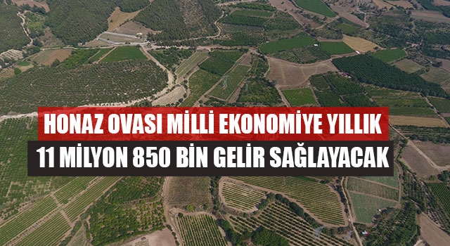 Honaz Ovası Milli Ekonomiye Yıllık 11 Milyon 850 Bin Gelir Sağlayacak