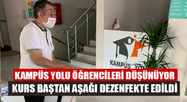 Kampüs Yolu Öğrencileri Düşünüyor Kurs Baştan Aşağı Dezenfekte Edildi