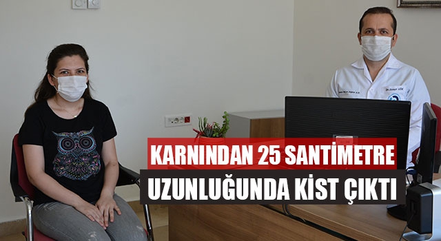 Karnından 25 Santimetre Uzunluğunda Kist Çıktı