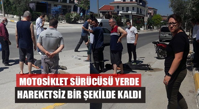 Motosiklet Sürücüsü Yerde Hareketsiz Bir Şekilde Kaldı