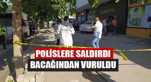 Polislere Saldırdı Bacağından Vuruldu