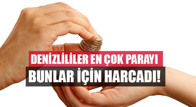 Denizlililer en çok parayı bunlar için harcadı!