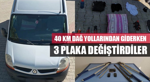 40 Km Dağ Yollarından Giderken 3 Plaka Değiştirdiler