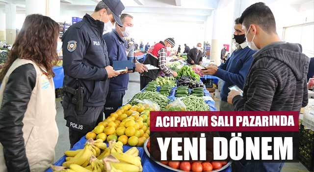 Acıpayam salı pazarında yeni dönem