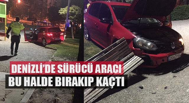 Denizli’de alkollü sürücü çocuk parkına daldı