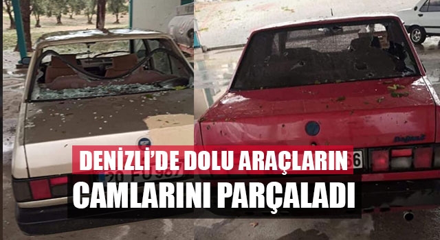 Denizli’de Dolu Araçların Camlarını Parçaladı