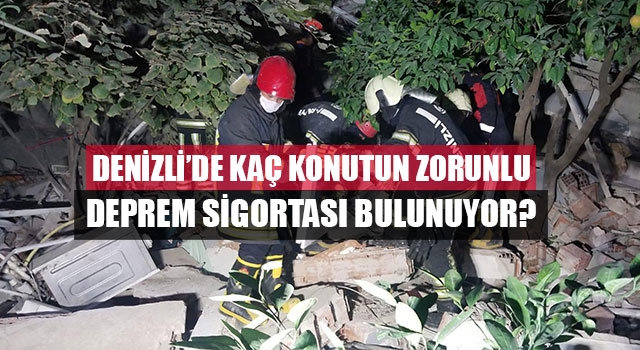 Denizli’de kaç konutun zorunlu deprem sigortası bulunuyor?