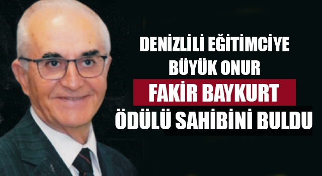 Denizlili eğitimciye büyük onur