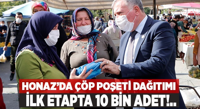 Honaz’da çöp poşeti dağıtımına başlandı