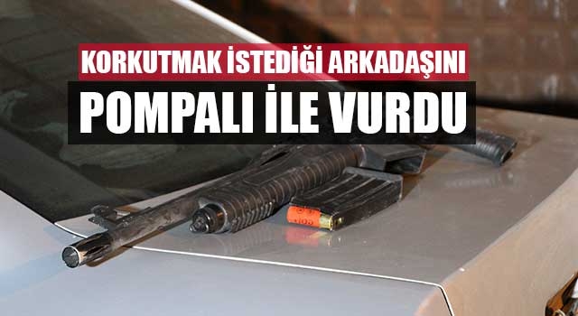 Korkutmak İstediği Arkadaşını Pompalı İle Vurdu