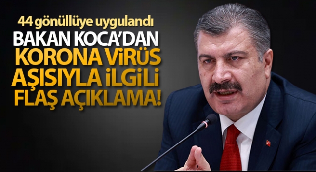 Bakan Koca'dan Yerli corona virüs aşısı ile ilgili açıklama