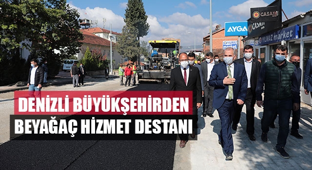 Denizli Büyükşehirden Beyağaç Hizmet Destanı