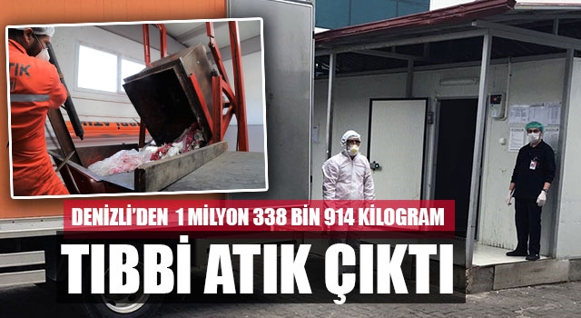 Denizli’den  1 milyon 338 bin 914 kilogram tıbbi atık çıktı