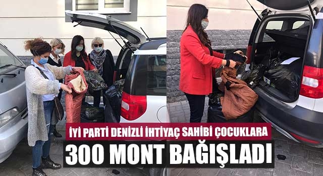 İyi Parti Denizli ihtiyaç sahibi çocuklara 300 mont bağışladı