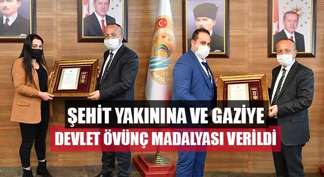 Şehit Yakınına ve Gaziye Devlet Övünç Madalyası Verildi