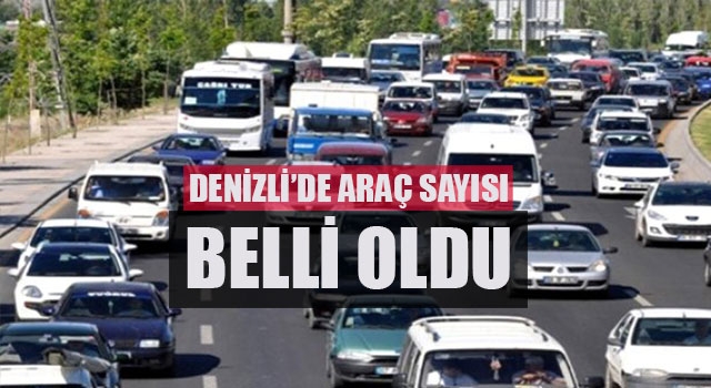 Denizli’de araç sayısı belli oldu