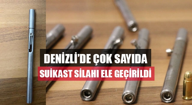 Denizli’de çok sayıda suikast silahı ele geçirildi